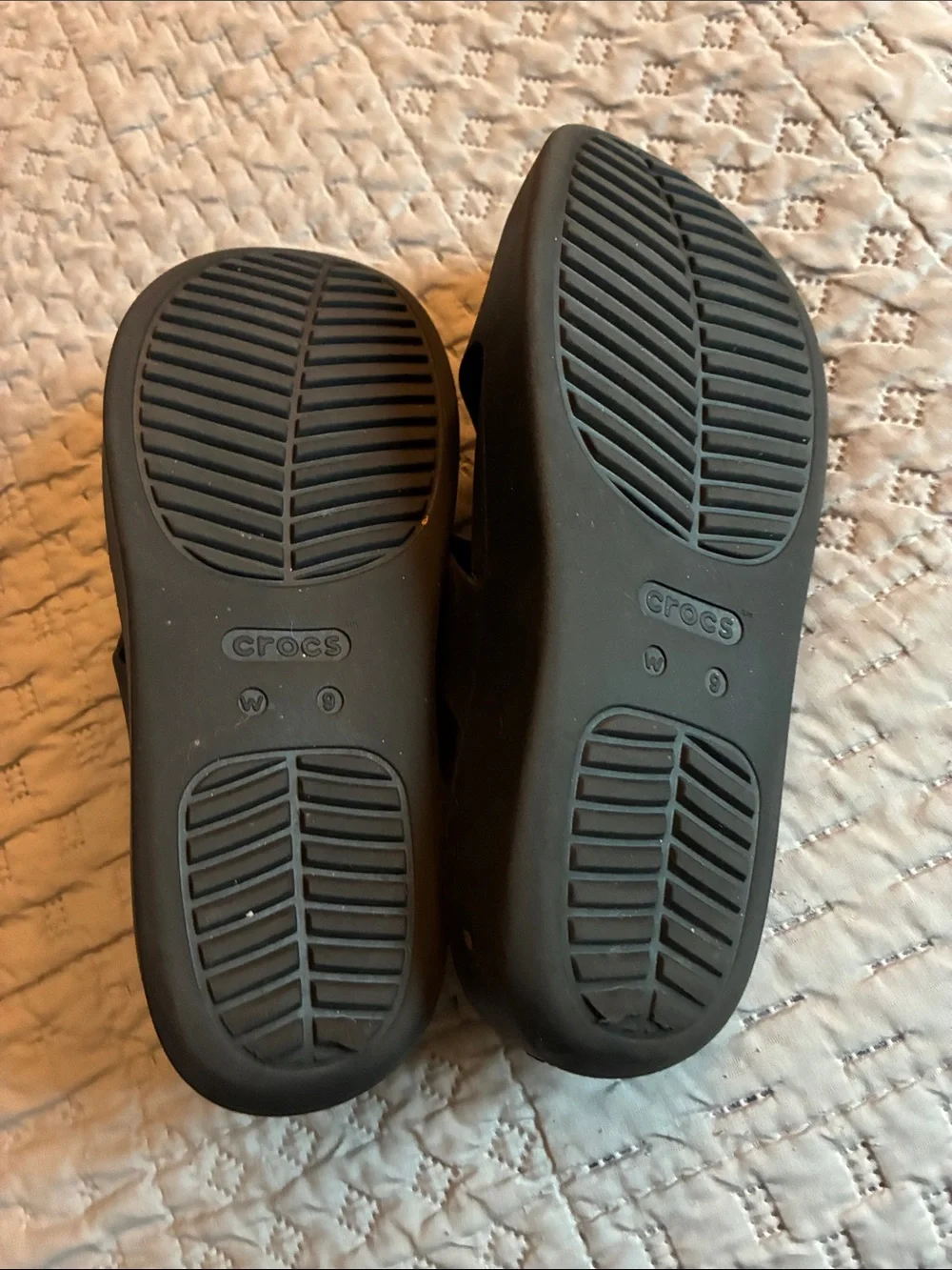 Black Slip-On Cross-Strap Sandals crocs